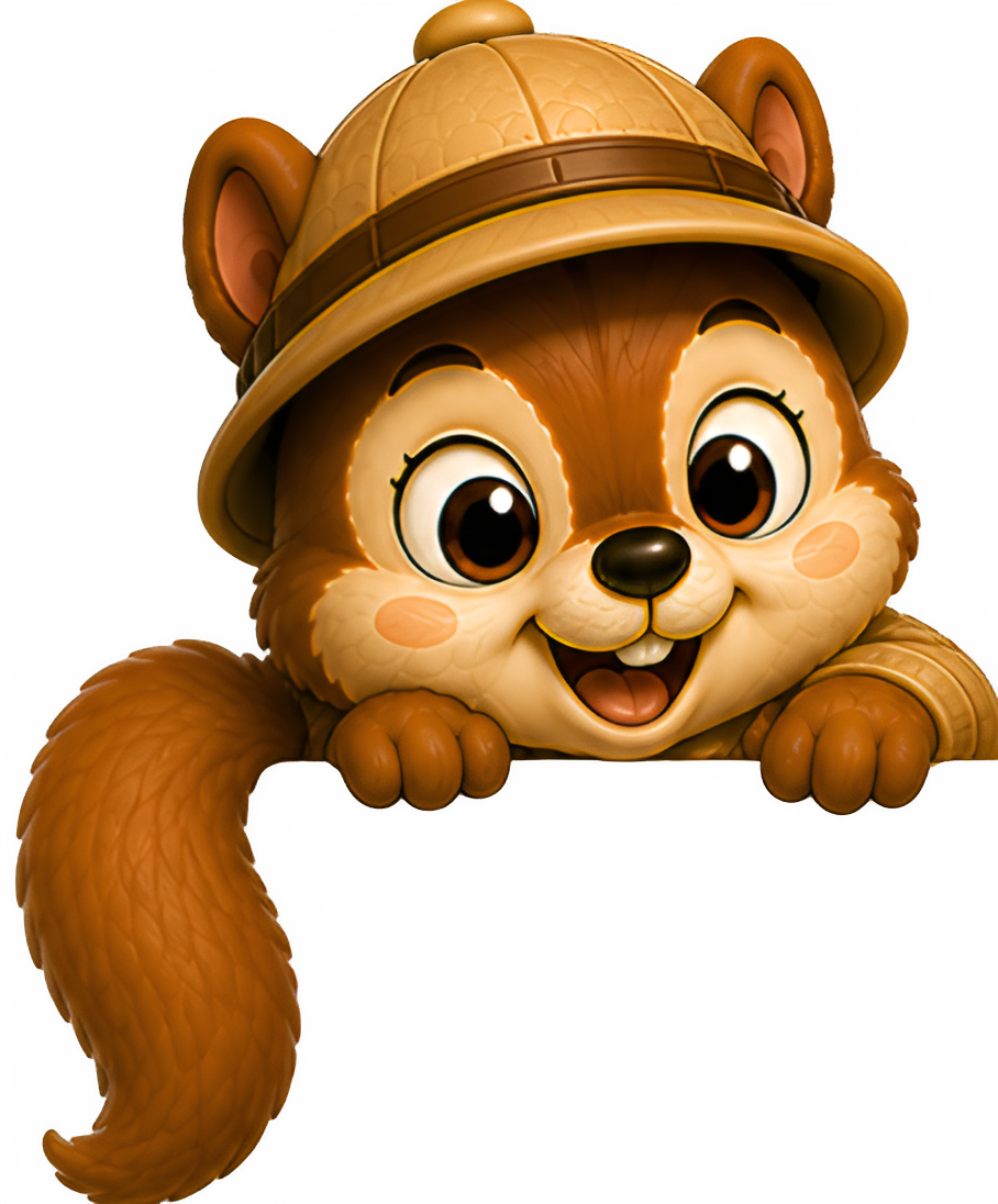 Stampic mascot peeking